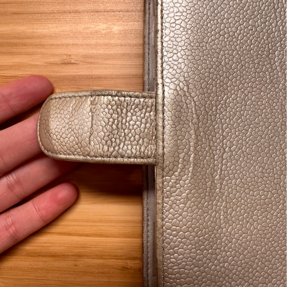 Authentic Chanel Caviar CC wallet in metallic - Picture 9 of 16